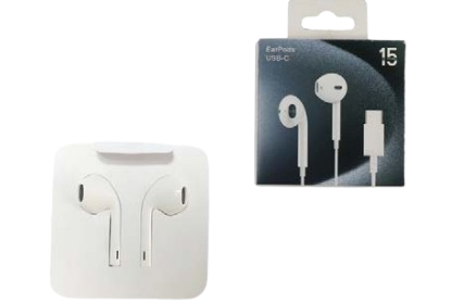 Fone de Ouvido com fio Stereo Usb-c para Iphone