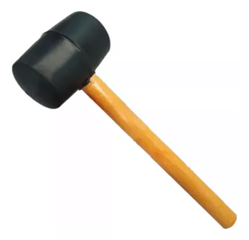 MARTELO BORRACHA CABO MADEIRA 80mm