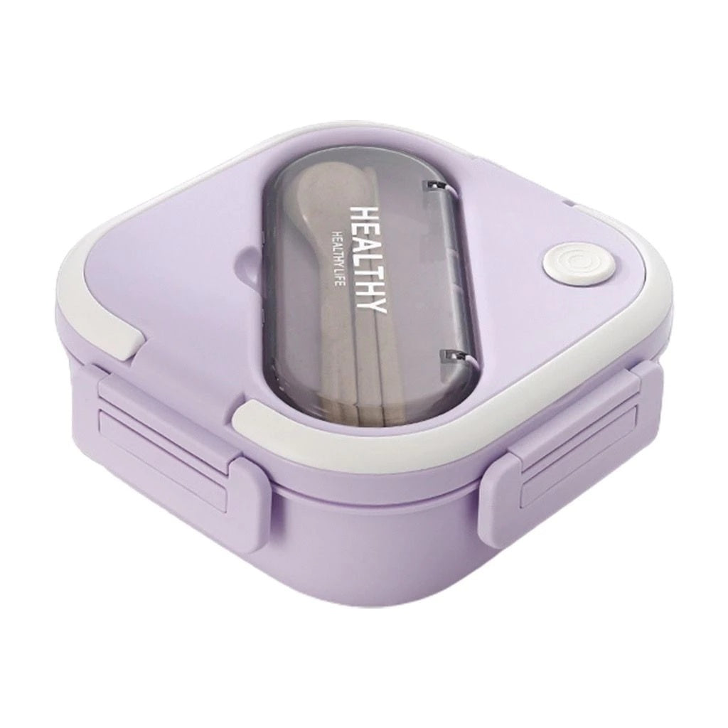 Marmita Hermética com Alça e Talheres - LILÁS