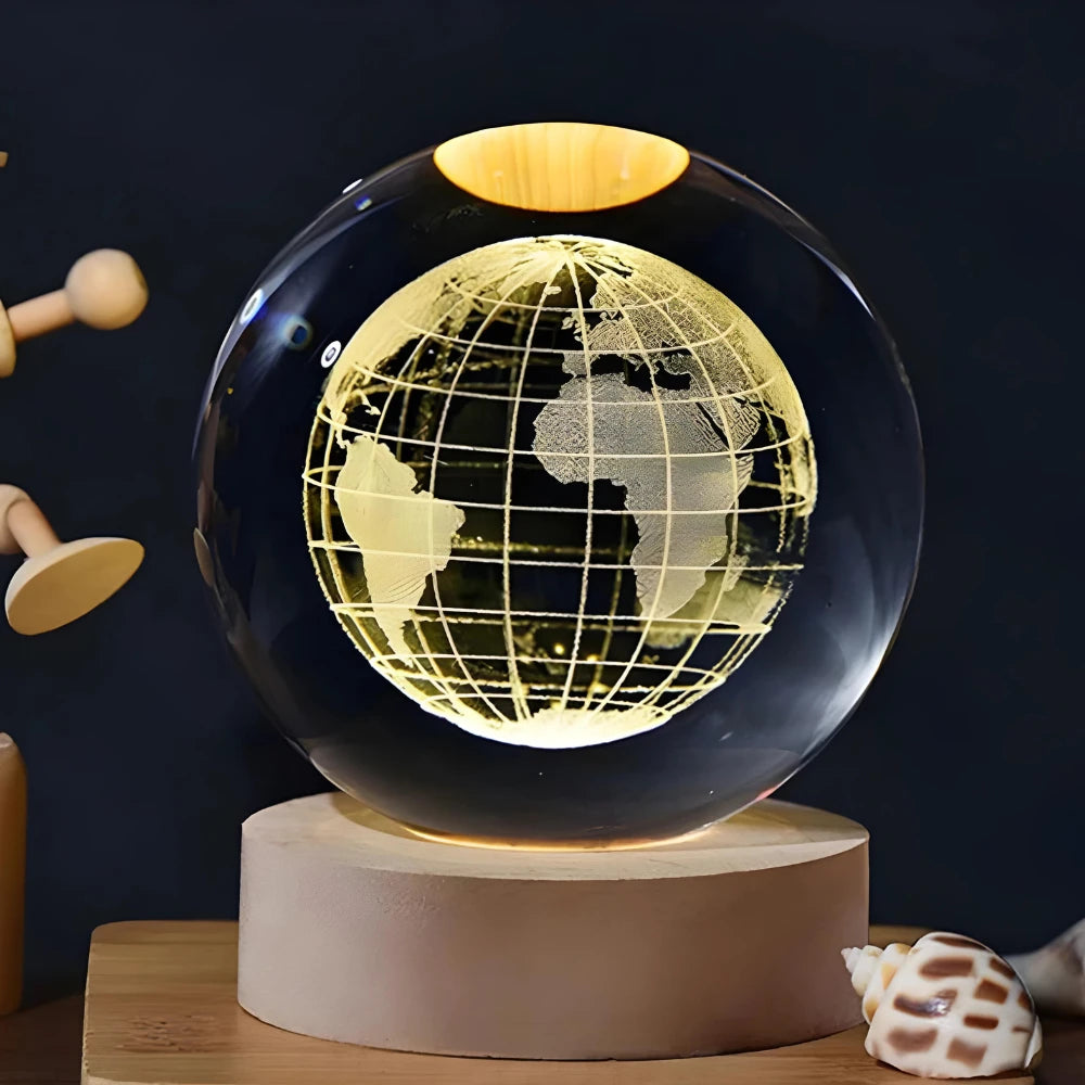🌌 Luminária de Cristal 3D "Galáxia" — Traga o Universo para Perto de Você