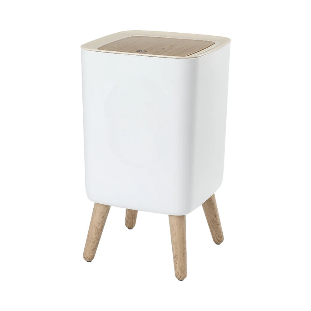 Lixeira Decorativa com Tampa e Pés — Organização com Elegância