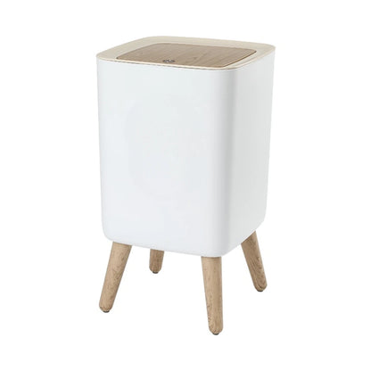 Lixeira Decorativa com Tampa e Pés — Organização com Elegância