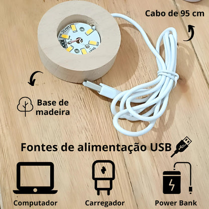 🌌 Luminária de Cristal 3D "Galáxia" — Traga o Universo para Perto de Você
