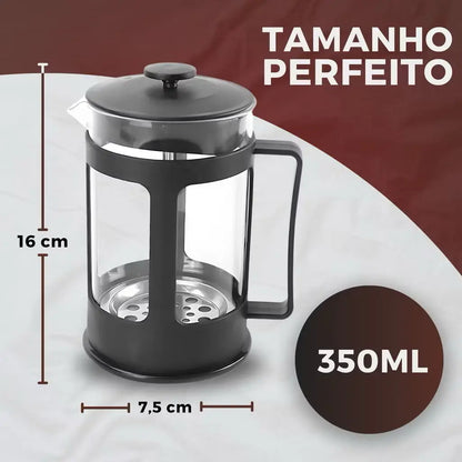 Cafeteira Prensa Francesa 350 ml – Sabor, Aroma e Elegância em Cada Xícara ☕