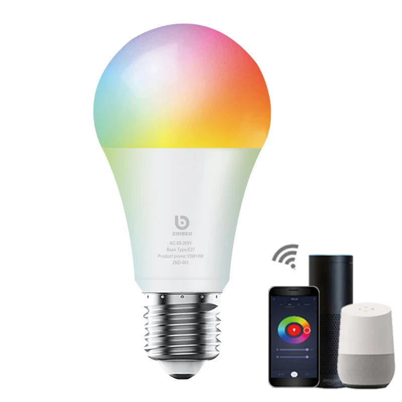 Lâmpada LED Inteligente Wi-Fi RGB – Deixe sua casa com a sua cara! 💡✨