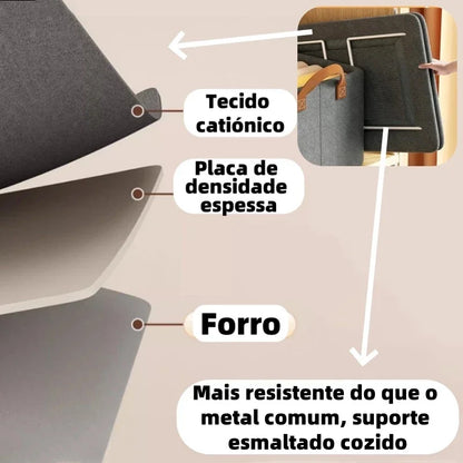🧺 Caixa Organizadora Dobrável com Estrutura de Metal — Transforme a Organização da Sua Casa