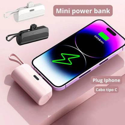 Mini Power Bank 10.000 mAh – Energia Extra Sempre com Você! ⚡