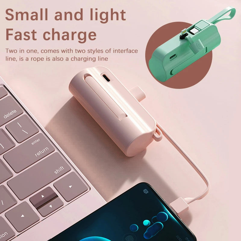 Mini Power Bank 10.000 mAh – Energia Extra Sempre com Você! ⚡
