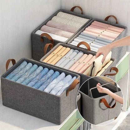 🧺 Caixa Organizadora Dobrável com Estrutura de Metal — Transforme a Organização da Sua Casa