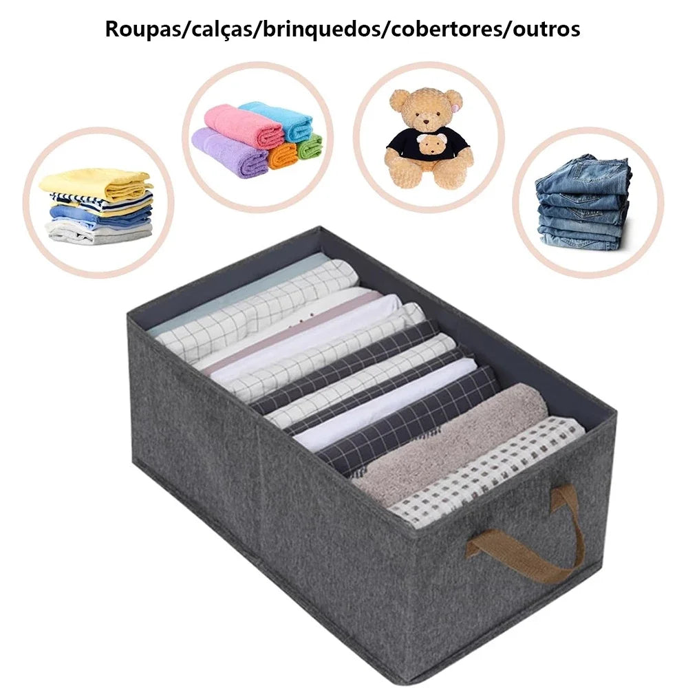 🧺 Caixa Organizadora Dobrável com Estrutura de Metal — Transforme a Organização da Sua Casa