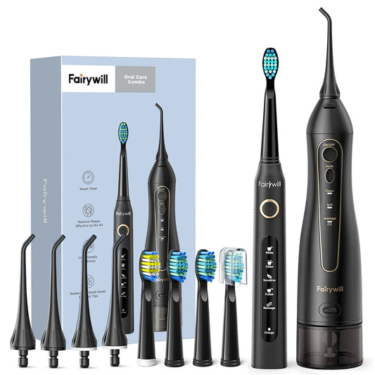 Kit Limpeza Dental - Escova elétrica e Jateador Oral (Bivolt/USB)