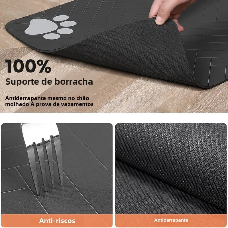 Tapete anti-sujeira para comedouros pet
