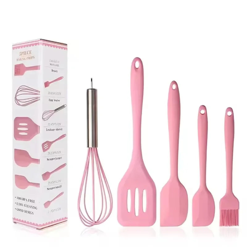 Conjunto de utensílios de cozinha de silicone (5 peças)