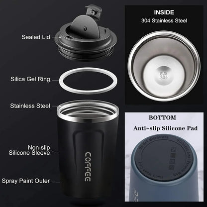 Caneca térmica em aço inoxidável com isolamento a vácuo