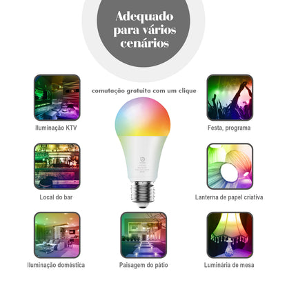 Lâmpada LED Inteligente Wi-Fi RGB – Deixe sua casa com a sua cara! 💡✨