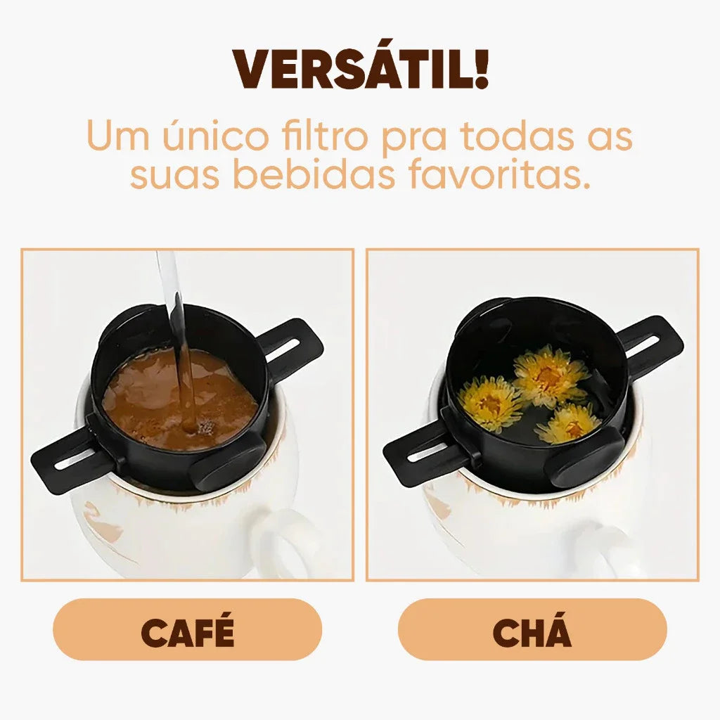 Mini Filtro de Café Reutilizável – Seu Café Fresquinho Onde Você Estiver ☕