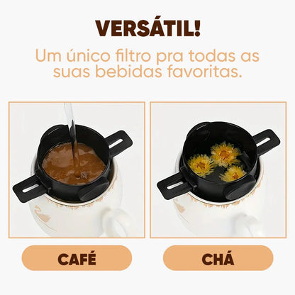 Mini Filtro de Café Reutilizável – Seu Café Fresquinho Onde Você Estiver ☕