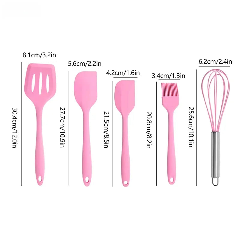 Conjunto de utensílios de cozinha de silicone (5 peças)